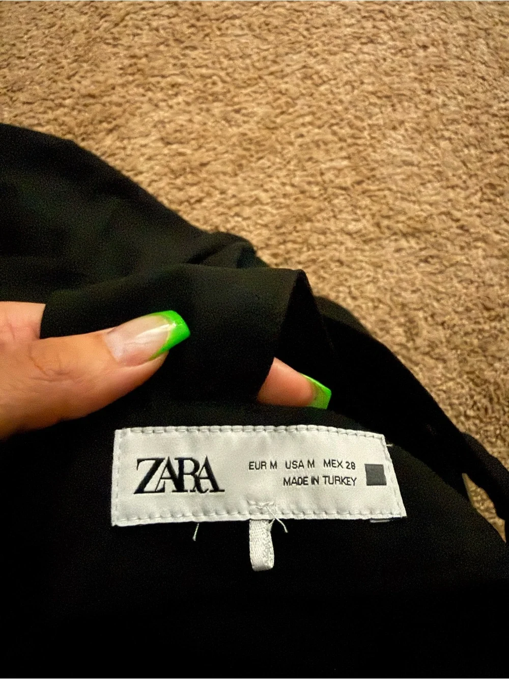 Zara Black One-Shoulder Mini Dress - Picture 3 of 3
